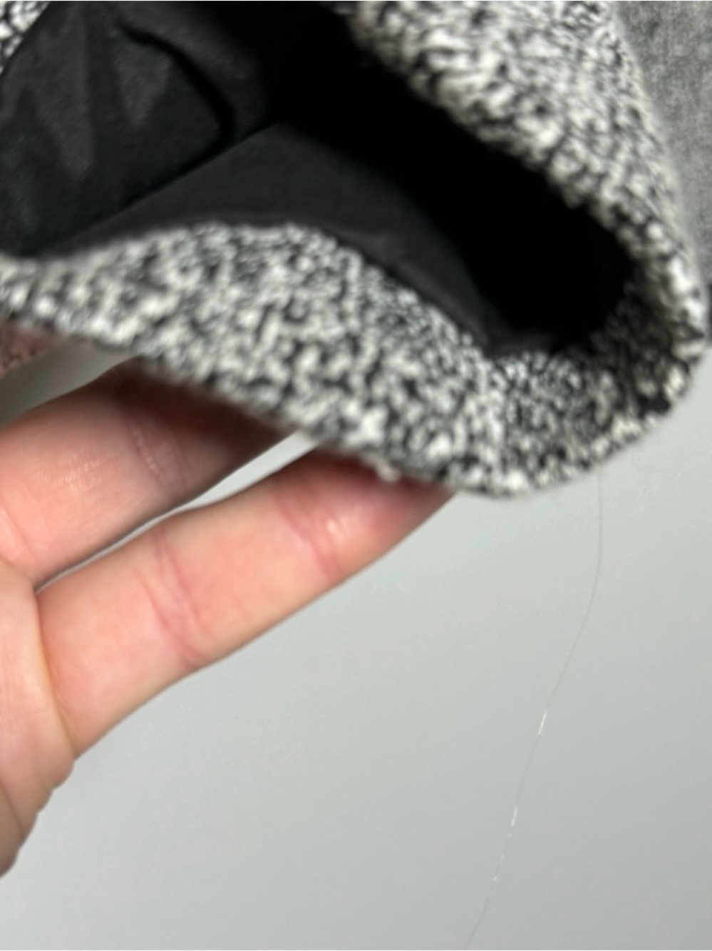 DKNY Gray Tweed Zip-Front Blazer with Black Trim - Picture 6 of 8